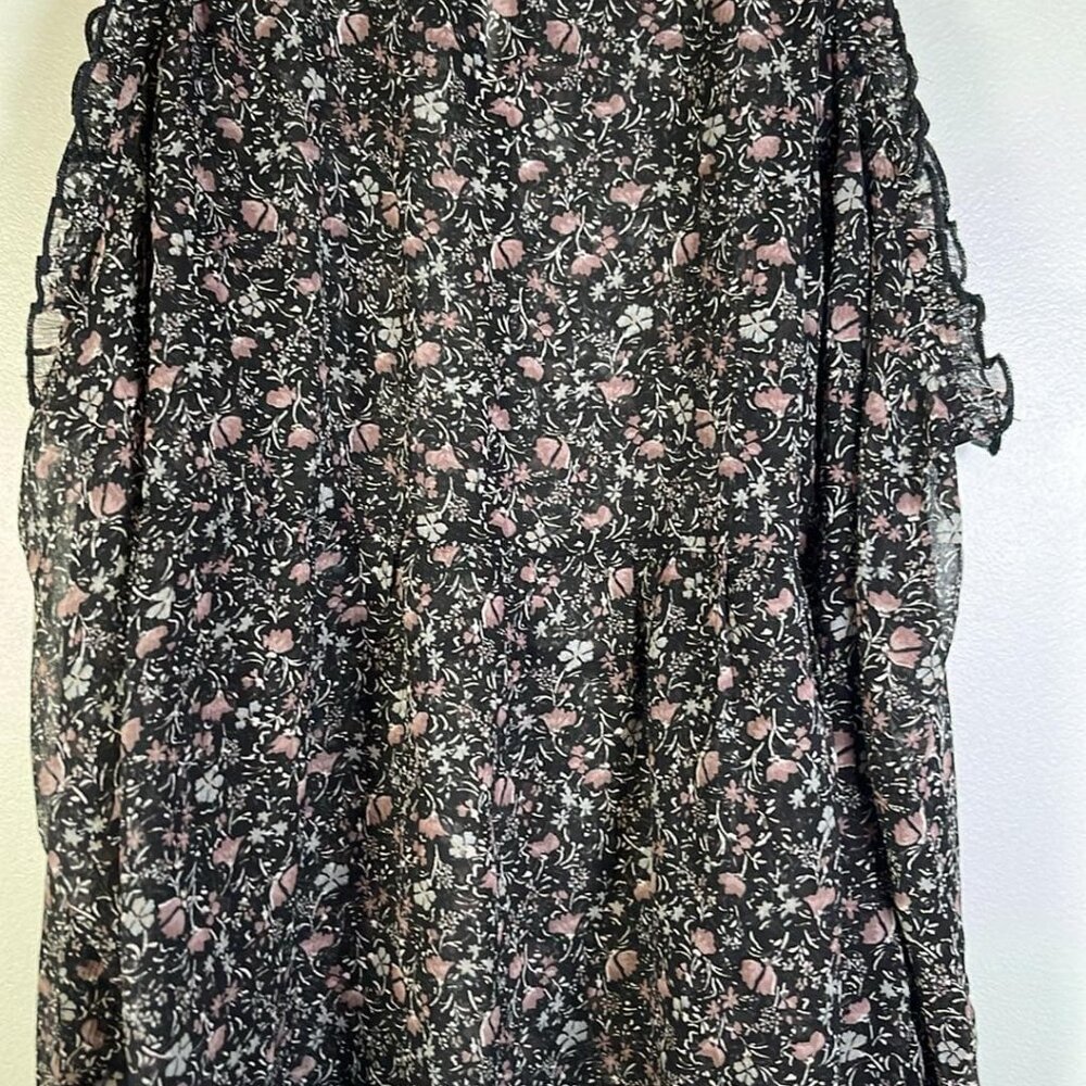 American Eagle Outfitters Womens Multicolor Cold Shoulder Blouse Top Size Small